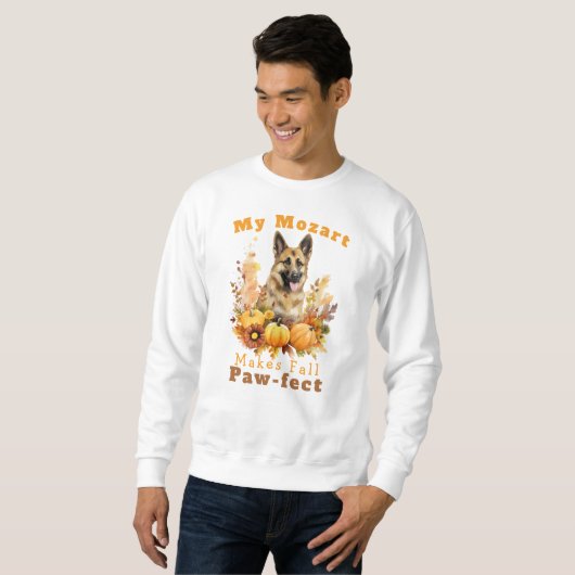 Anpassbare Paw-fect-Herbstdog Mozart Sweatshirt (Vorne ganz)