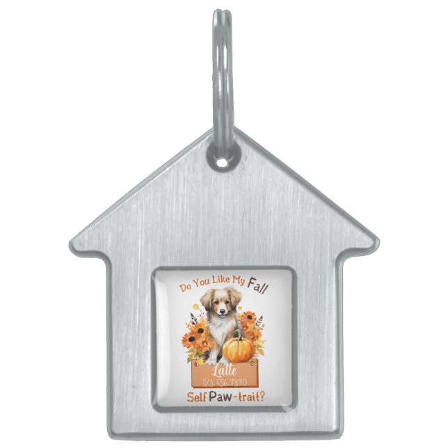 Anpassbare Paw-Fect-HerbstdogLatte Tiermarke (Vorderseite)