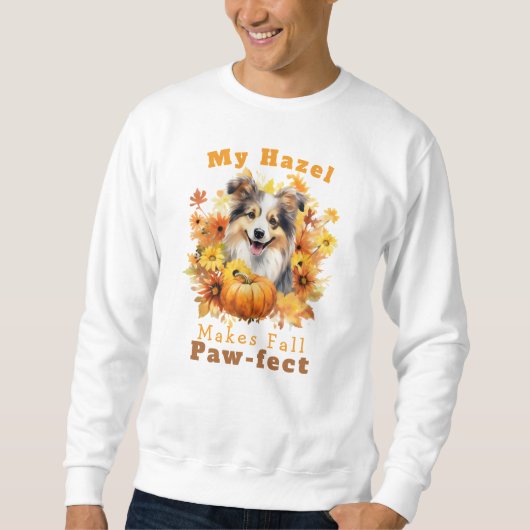 Anpassbare Päw-Fect-Herbsthundhase Sweatshirt (Vorderseite)