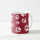 Anpassbare Paw-Prints Kaffeetasse (VorderseiteRechts)