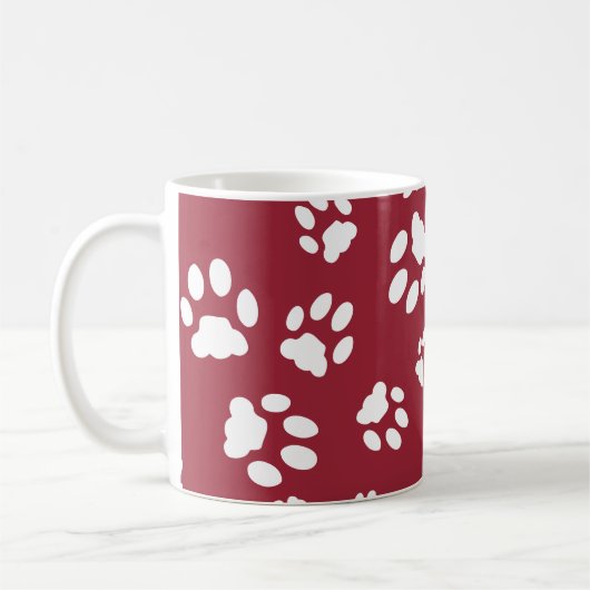 Anpassbare Paw-Prints Kaffeetasse (Links)