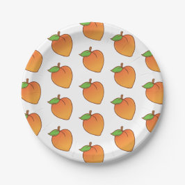 Anpassbare Peach-Muster Pappteller