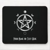 Anpassbare Pentakel-Mondphasen-Mauspad Mousepad (Vorne)
