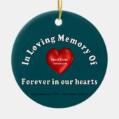 Anpassbare Personalisierte Memorial Keramikornament (Vorne)