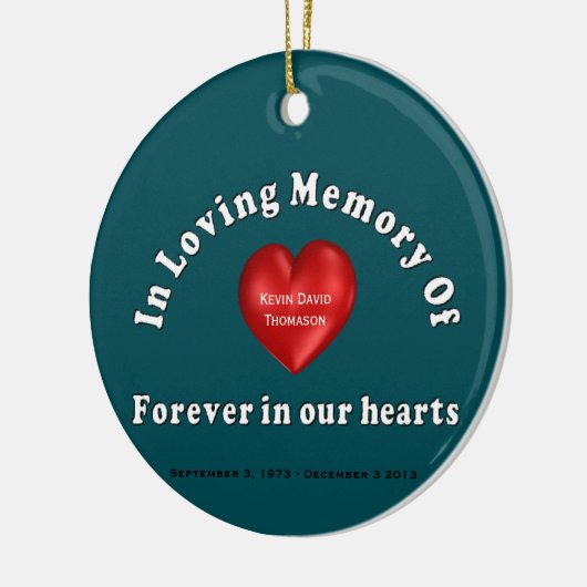 Anpassbare Personalisierte Memorial Keramikornament (Links)