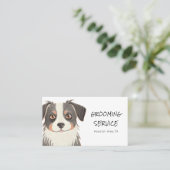 Anpassbare Pet Grooming mit Niedlichem Dog Design Visitenkarte (Stehend Vorderseite)