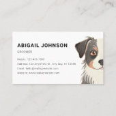 Anpassbare Pet Grooming mit Niedlichem Dog Design Visitenkarte (Rückseite)