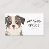 Anpassbare Pet Grooming mit Niedlichem Dog Design Visitenkarte (Vorderseite)