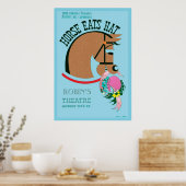 Anpassbare Pferde essen Hat Kids Poster (Küche)