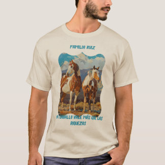 Anpassbare Pferde im Wüstenrenner-T - Shirt