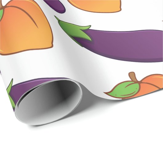 Anpassbare Pfirsich und Eggplant Geschenkpapier (Rolleneckpunkt)