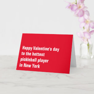 Anpassbare Pickleball 💘 Valentinstag Karte
