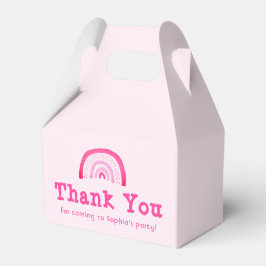 Anpassbare Pink Regenbogen Danke Geburtstagsfeier Geschenkschachtel
