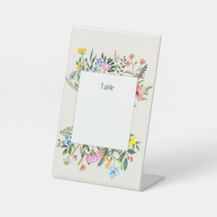 Anpassbare Platzierung von Tischnummern Sockelschild