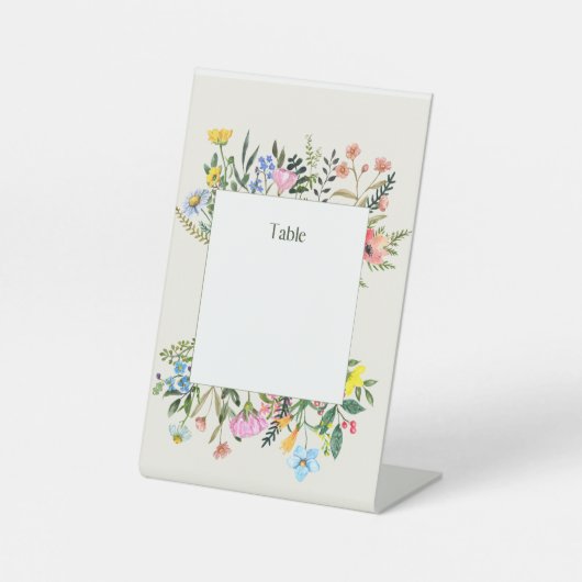 Anpassbare Platzierung von Tischnummern Sockelschild (Vorderseite)