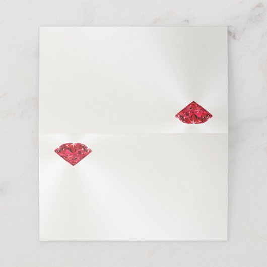 Anpassbare Platzkarten aus dem White Ruby (Außenseite Aufgefaltet)