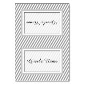 Anpassbare Platzkarten für graue Stricknamen Tischnummer (Vorderseite)