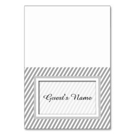 Anpassbare Platzkarten für graue Stricknamen Tischnummer