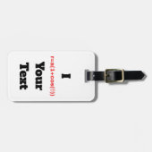 Anpassbare Polargleichung (I Herz) Gepäckanhänger (Vorderseite horizontal)