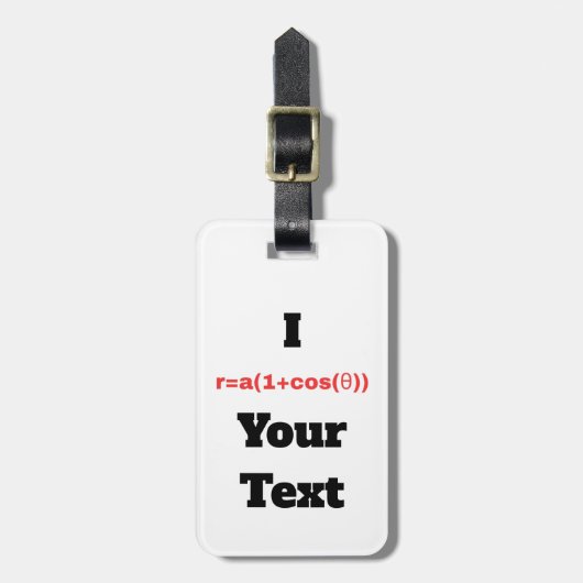 Anpassbare Polargleichung (I Herz) Gepäckanhänger (Vorderseite vertikal)