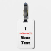 Anpassbare Polargleichung (I Herz) Gepäckanhänger (Rückseite vertikal)