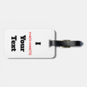 Anpassbare Polargleichung (I Herz) Gepäckanhänger (Rückseite horizontal)