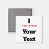 Anpassbare Polargleichung (I Herz) Magnet (Vorderseite/Rückseite)