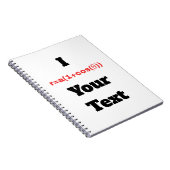 Anpassbare Polargleichung (I Herz) Notizblock (Rechte Seite)