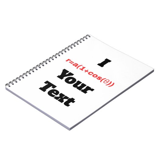 Anpassbare Polargleichung (I Herz) Notizblock (Linke Seite)