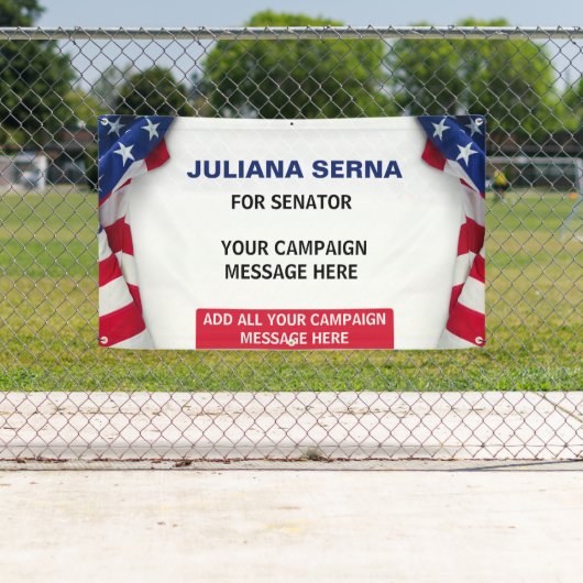 Anpassbare politische Kampagne unter amerikanische Banner (Insitu)