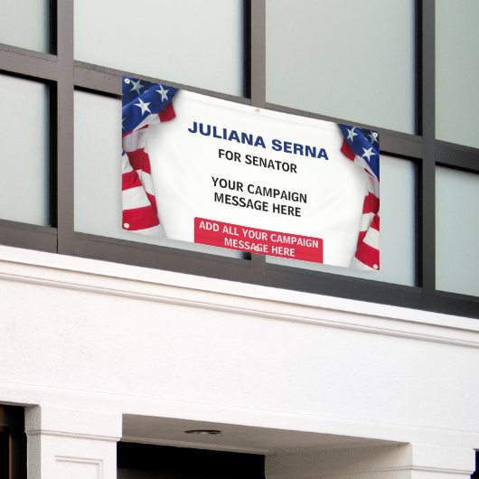 Anpassbare politische Kampagne unter amerikanische Banner (Äußeres Gebäude)