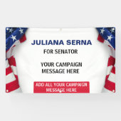 Anpassbare politische Kampagne unter amerikanische Banner (Horizontal)