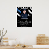Anpassbare Polizei-Ruhestands-Foto-Party-Willkomme Poster (Küche)