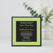 Anpassbare Polka Dot Wedding Einladung - Grün (Stehend Vorderseite)