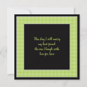 Anpassbare Polka Dot Wedding Einladung - Grün (Rückseite)