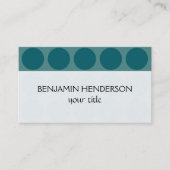 Anpassbare Polka Dots jeder Farbe auf Aquamarinen Visitenkarte (Vorderseite)