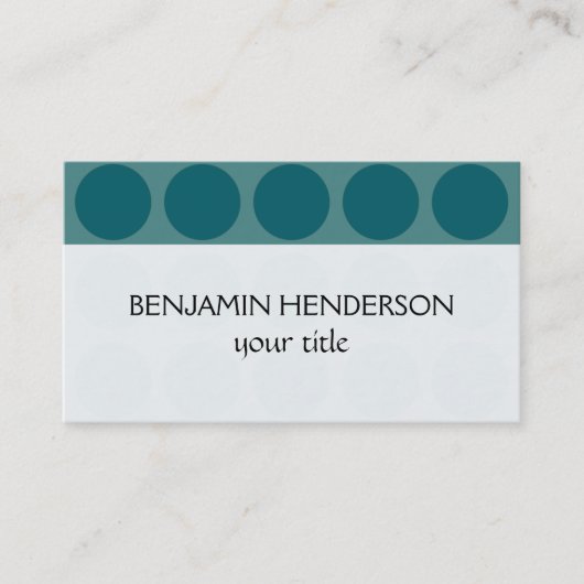 Anpassbare Polka Dots jeder Farbe auf Aquamarinen Visitenkarte (Vorderseite)