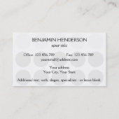 Anpassbare Polka Dots jeder Farbe auf Weiß Visitenkarte (Rückseite)