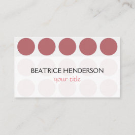 Anpassbare Polka-Punkte jeder Farbe auf Weiß Visitenkarte