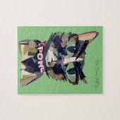 Anpassbare "Poncho"-Katze Puzzle (Horizontal)