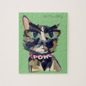 Anpassbare "Poncho"-Katze Puzzle (Vertikal)