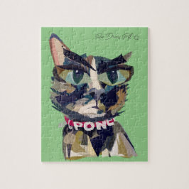 Anpassbare "Poncho"-Katze Puzzle