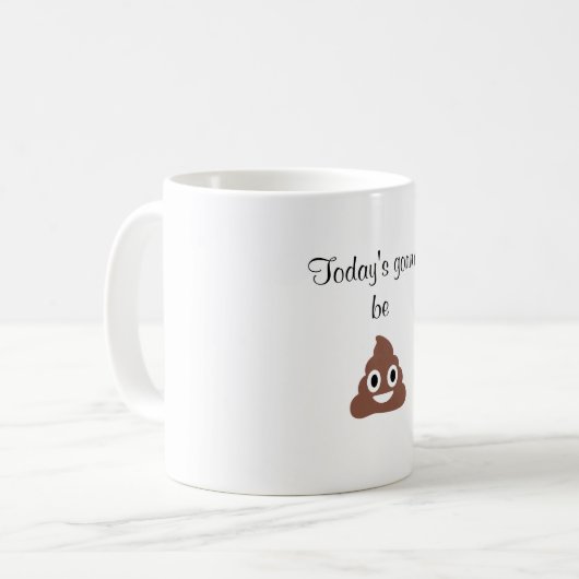 Anpassbare Poo Emoticon Kaffeetasse (Vorderseite Links)