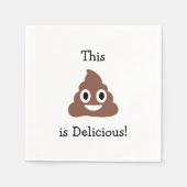 Anpassbare Poo Emoticon Serviette (Vorderseite)