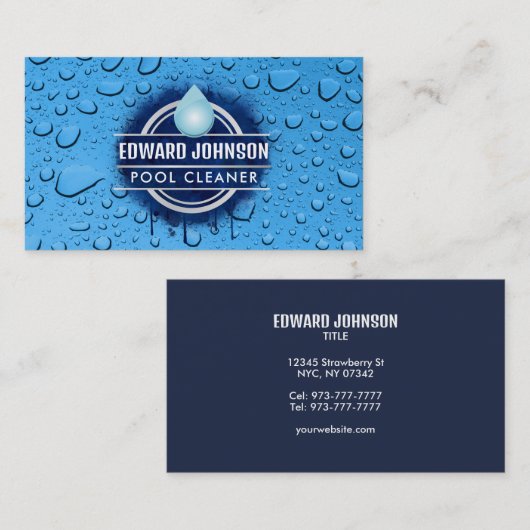 Anpassbare Pool Cleaner Visitenkarten Visitenkarte (Vorne/Hinten)