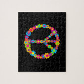 Anpassbare Pop Blume Power Frieden Puzzle (Vertikal)