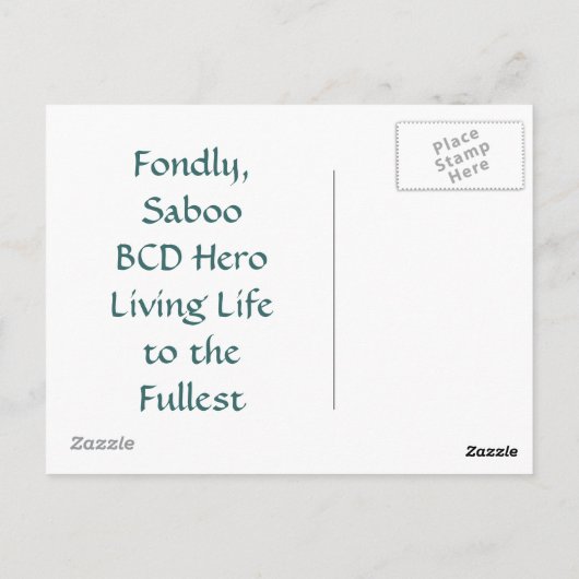 Anpassbare Postkarte (Rückseite)