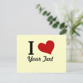 Anpassbare Postkarte für Herz (Stehend Vorderseite)