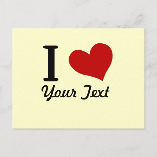 Anpassbare Postkarte für Herz (Vorderseite)