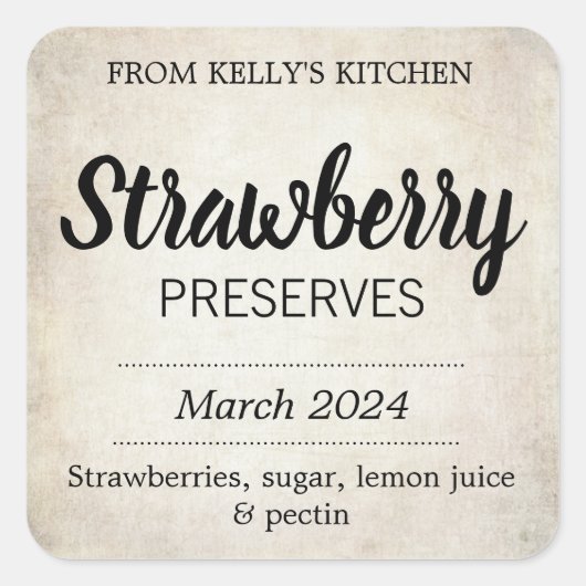 Anpassbare Preserve BL_01sq Quadratischer Aufkleber (Vorderseite)